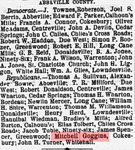 The Charleston daily news. [volume] (Charleston, S.C.), 10 Oct. 1872. Chronicling America: Historic American Newspapers. Lib. of Congress.