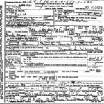 Death Certificate, Rev Lafayette Vance