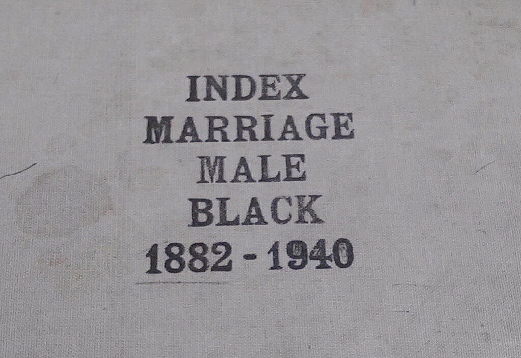 Marriage Index Book