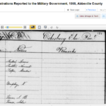 1868 Voter Registration Record Example