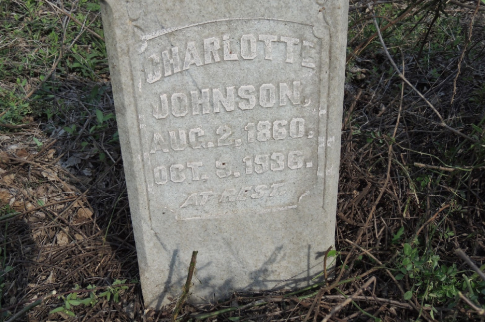 Headstone for Charlotte Johnson, Greenwood, SC