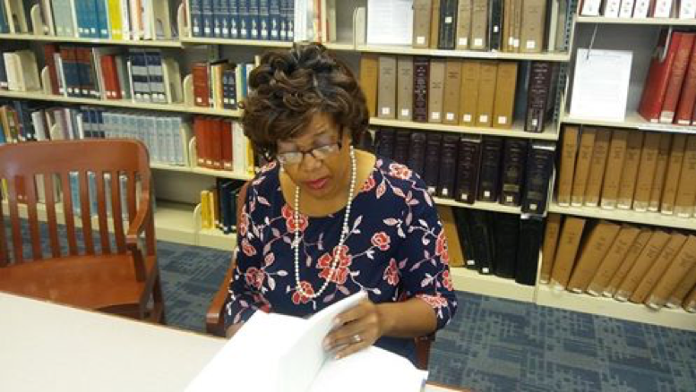 Robin R. Foster at the South Carolina History Room at Charleston County Library. Photo by Ellis McClure.