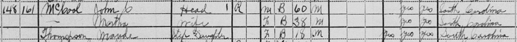 McCool in 1920 Census