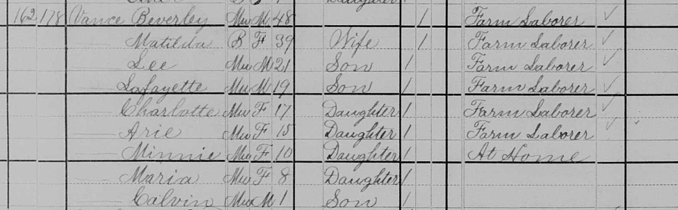 "United States Census, 1880," database with images, FamilySearch (https://familysearch.org/ark:/61903/3:1:33S7-9YBK-S3L?cc=1417683&wc=QZ24-W5N%3A1589414013%2C1589414117%2C1589414580%2C1589395184 : 24 December 2015), South Carolina > Abbeville > Cokesbury > ED 12 > image 18 of 55; citing NARA microfilm publication T9, (National Archives and Records Administration, Washington, D.C., n.d.)