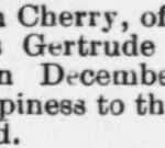 Cherry Franklin to Gertrude Brotherton Marriage Notice 1897 Raleigh NC Gazette