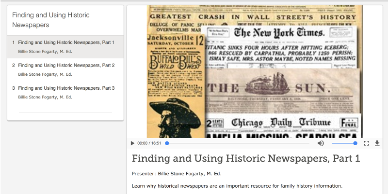 FS Newspapers Courses — FamilySearch.org