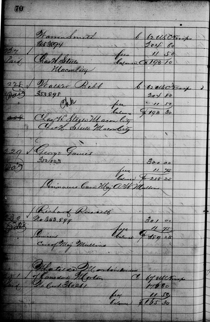 Records of the field offices for the state of Missouri, Bureau of Refugees, Freedmen, and Abandoned Lands, 1865-1972 Registers of Adjusted Claims vol. 1, URL above, frame 418 of 1149., Roll 24, target 6, https://www.familysearch.org/ark:/61903/3:1:3QS7-99L6-K9LZ?cc=2432941, accessed 20 Dec 2019