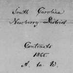 Newberry Contracts 1865 A-Y