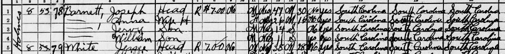 Joseph Barnett 1930 Census