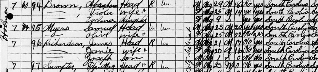 Joseph Richardson, 1930 Census