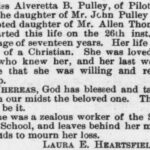 Pulley Alvaretta Obituary 1897 Raleigh NC