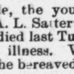 Satterwhite Maude Obituary 1897 Raleigh NC Gazette