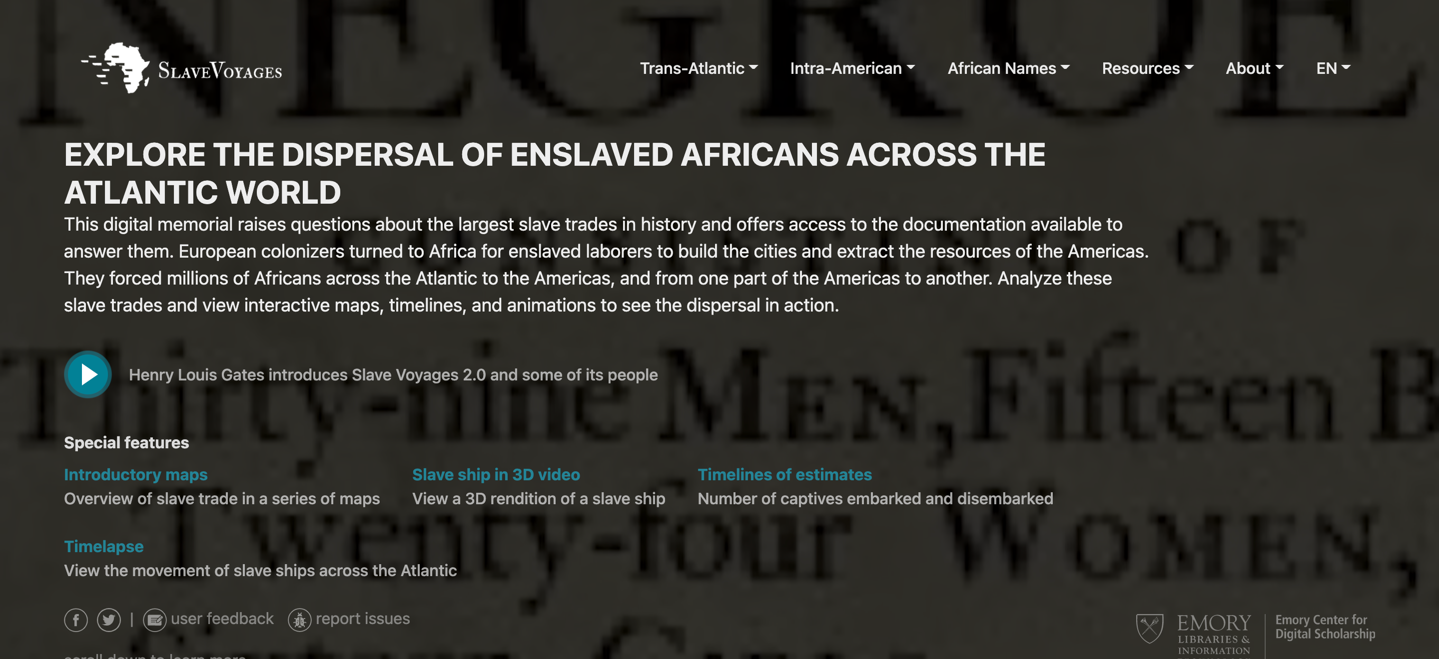 Slave voyages: the transatlantic trade in enslaved Africans
