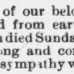 Smith Etta Obituary 1897 Raleigh NC Gazette