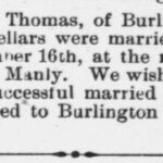 Thomas S.B. and Bell Sellars Marriage Notice Raleigh NC